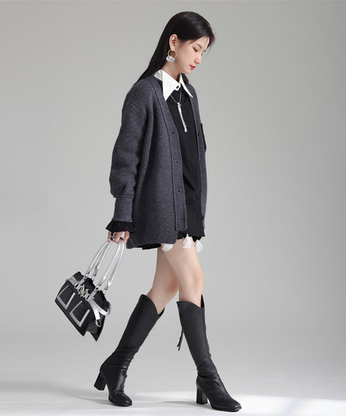 Rib Knit Cardigan